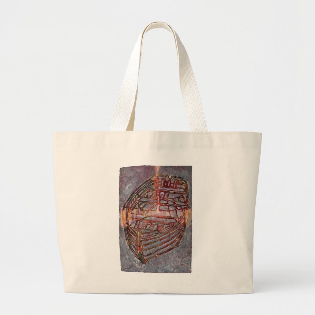 Small White Boat 2007 Large Tote Bag (Front)
