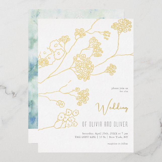 Small White Flowers Wedding (Front/Back)