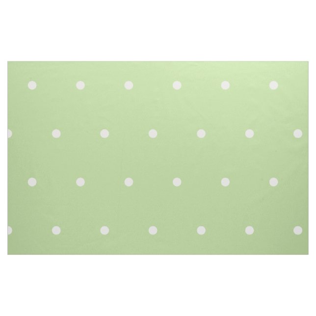 Small White Polka Dots on Mint Green Fabric (Fat Quarter)