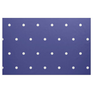 Small White Polka Dots on Nautical Blue Fabric