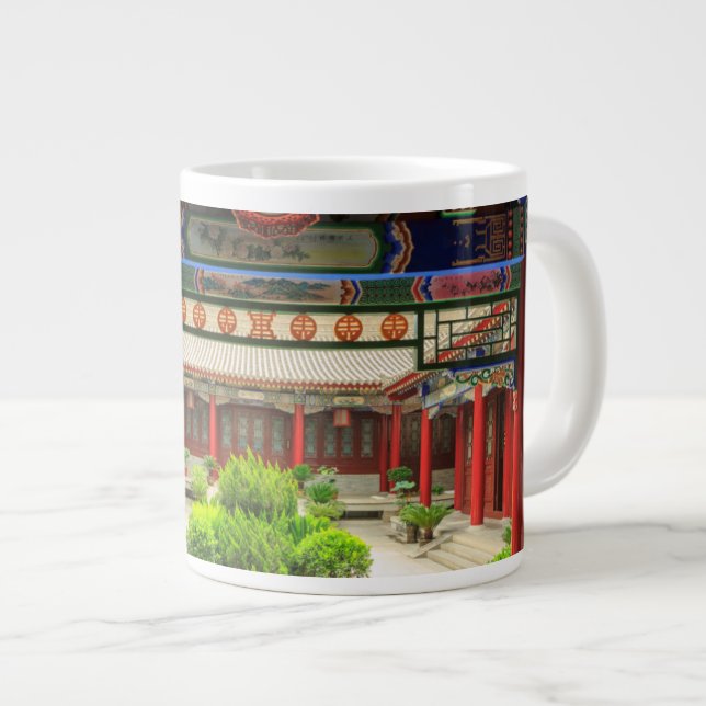 Small Wild Goose Temple, China Large Coffee Mug (Front Right)