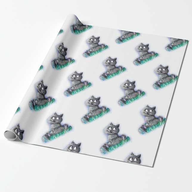Small wolf wrapping paper (Unrolled)