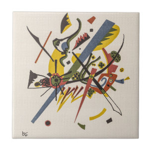 Small Worlds I - Wassily Kandinsky Modern Art Ceramic Tile