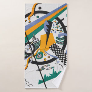 Small Worlds IV, Abstract, Wassily Kandinsky Bath Towel