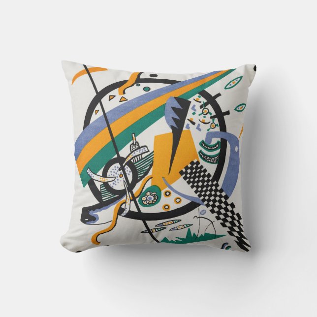 Small Worlds IV, Abstract, Wassily Kandinsky Cushion (Front)