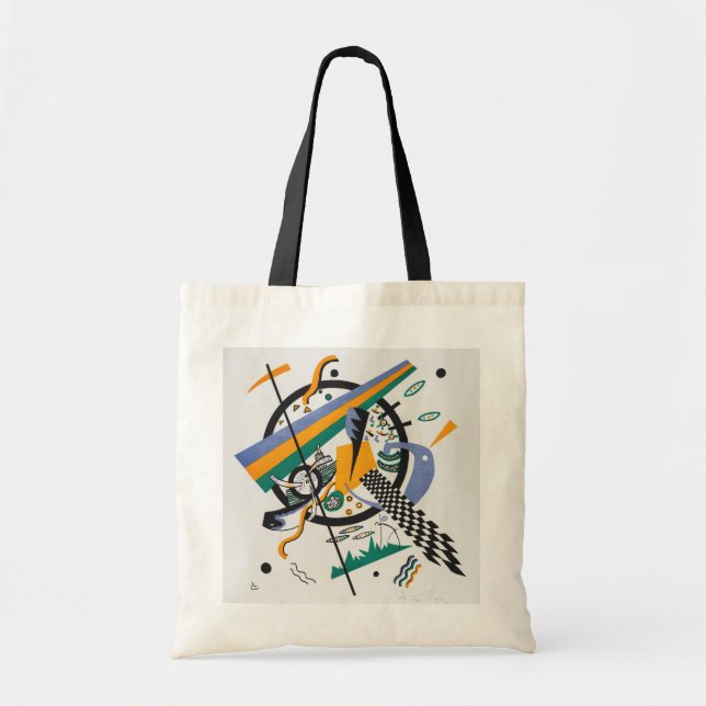 Small Worlds IV, Abstract, Wassily Kandinsky Tote Bag (Front)