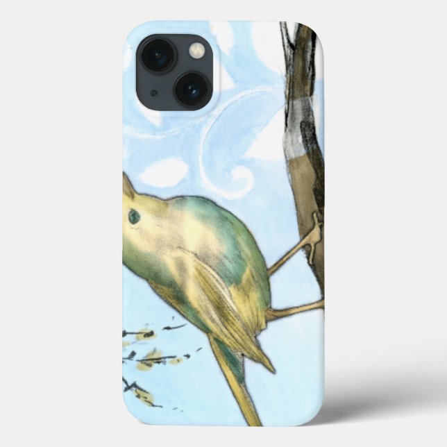 Small Yellow Bird Perched on a Branch Looking up Case-Mate iPhone Case (Back)