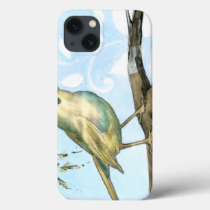 Small Yellow Bird Perched on a Branch Looking up iPhone 13 Case