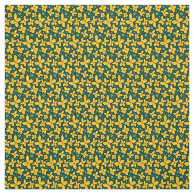 Small yellow flowers fabric (Swatch)