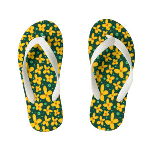 Small yellow flowers  kid's thongs