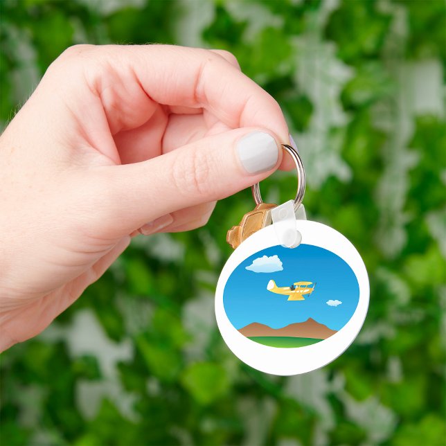 Small Yellow Plane Key Ring (Creator Uploaded)