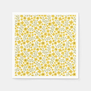 Small yellow spring flowers napkin