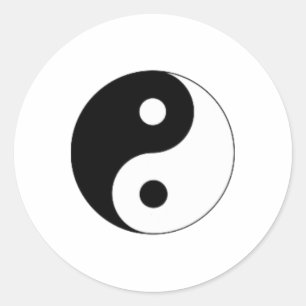 Small Yin Yang Black White Costume Cool Cute Chris Classic Round Sticker