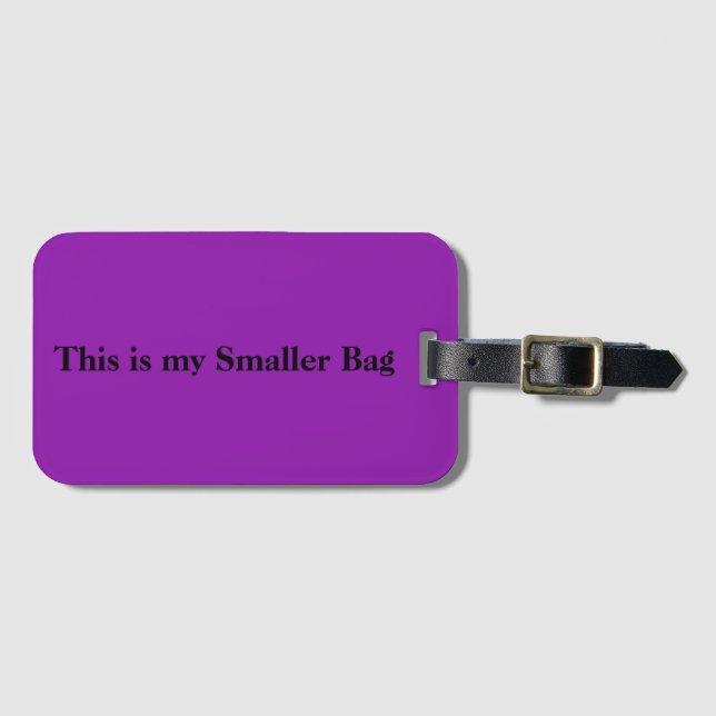 'Smaller' Luggage Tag (Front Horizontal)