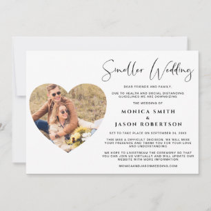 Smaller Wedding Photo Heart Frame Elegant Announcement