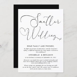 Smaller Wedding We're Downsizing Announcement