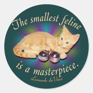 Smallest Feline Classic Round Sticker