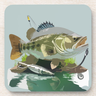 Smallmouth Bass With Its Appropriate Tackle Coaster