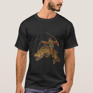 Smallmouth Byss Fishing Bigfoot Fisherman T-Shirt