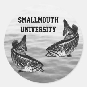 Smallmouth University - Bass Fishing Classic Round Sticker