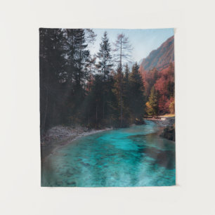Smaragd river in Mojstrana Tapestry