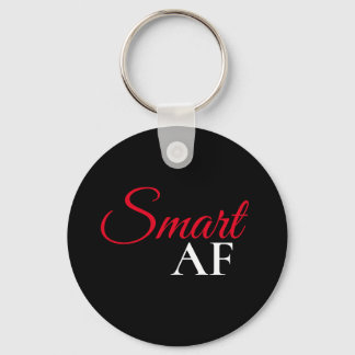 Smart AF Red Expression Statement Keychain