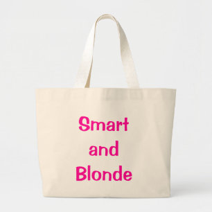 Smart and Blonde Large Tote Bag