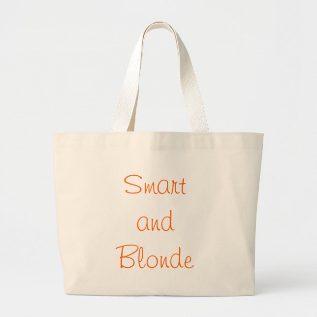Smart and Blonde Large Tote Bag (Front)
