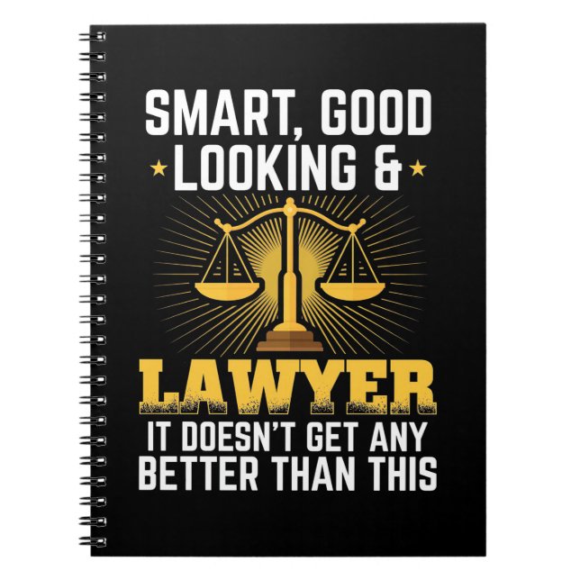 Smart And Good Lawyer Notebook (Front)