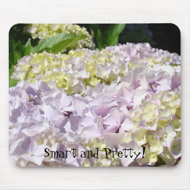 Smart and Pretty! Girl's mousepad Hydrangea Flower (Front)