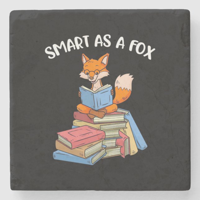 Smart As A Fox Stone Coaster (Front)