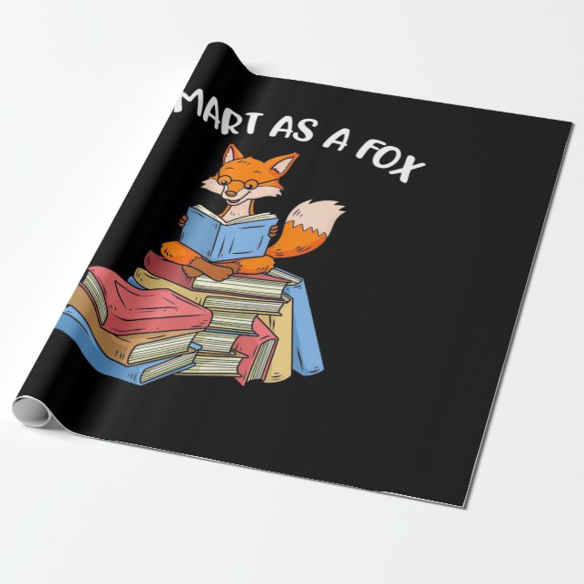 Smart As A Fox Wrapping Paper (Unrolled)
