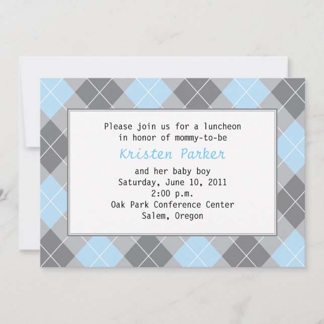 Smart Baby Boy Invitation (Front)