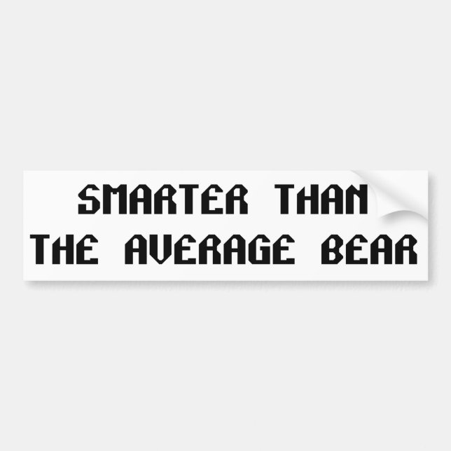 Smart Bear Bumper Sticker (Front)
