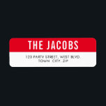SMART Bold minimal simple type black red Return Address Label<br><div class="desc">by kat massard >>> WWW.SIMPLYSWEETPAPERIE.COM <<< Setup as a template it is easy to customise with your own text - make it yours! - - - - - - - - - - - - - - - - - - - - - - - - - Love the design...</div>