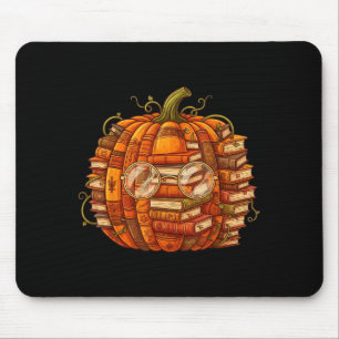 Smart Book Pumpkin Retro Fall Teacher Reading Hall Mouse Pad