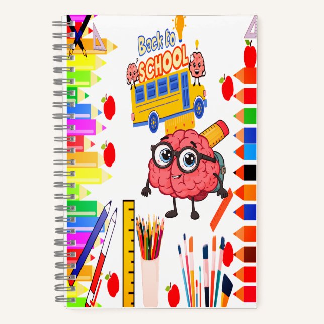 Smart Brain Cartoon Notebook for Kids (Front)