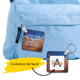 Smart Brave Kind Loved Customisable Keychain