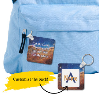 Smart Brave Kind Loved Customisable Keychain