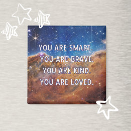 Smart Brave Kind Loved Customisable  Magnet