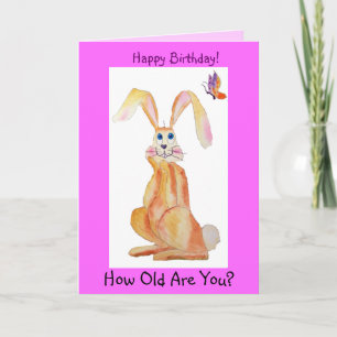 Smart Bunny Birthday Card
