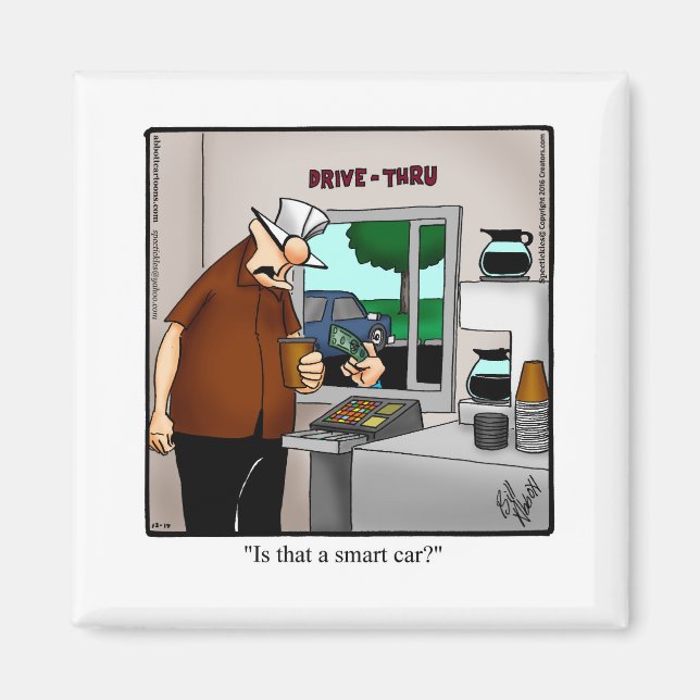  Smart Car Humour Refrigerator Magnet (Front)