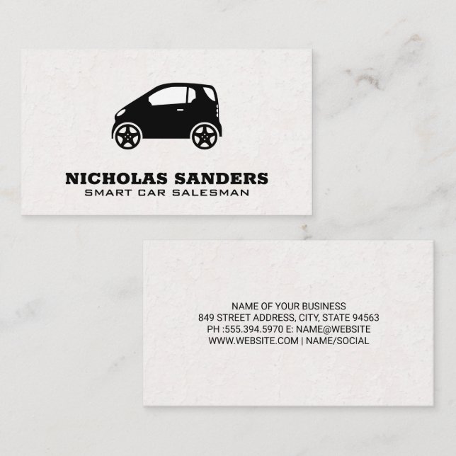 Smart Car Logo | Salesman Dealership Business Card (Front/Back)