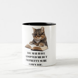Smart Cat “I Own You” Personalized Photo Mug 