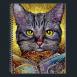 Smart Cat Reading a Book<br><div class="desc">Smart Cat Reading a Book Artwork design.</div>