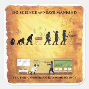 Smart Cavewoman: Do Science Save Mankind Stickers