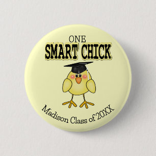 Smart Chick 6 Cm Round Badge