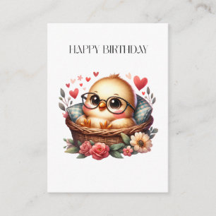 Smart Chick Birthday Enclosure Card