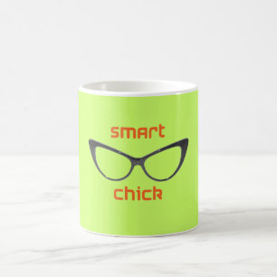 Smart Chick Geek Eyeglasses Coffee Mug