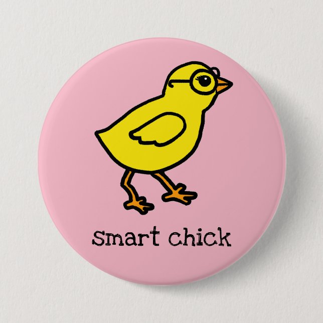 Smart Chick - Large Button (Front)